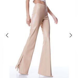 Alice + Olivia Tan Boot Cut Flare Pants